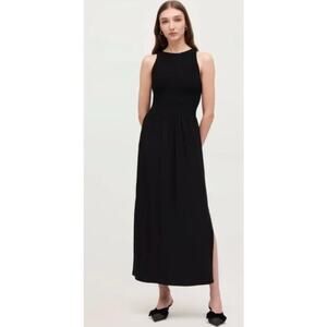 Hill House Home Samara Black Maxi Length Jersey Knit Stretch Minimalist Dress XL